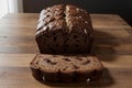 Tempting Delight Chocolate Bread on the Table.AI Generated