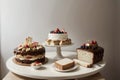 Tempting Delights A Gastronomic Symphony of Cakes and Bread.AI Generated Royalty Free Stock Photo