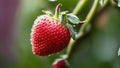 Tempting Strawberry Close Up.AI Generated