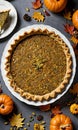 Thanksgiving Corn And Pumpkin Seed Crusted Thanksgiving Pi. Generative AI