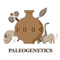 Concept on the theme of paleogenetics.