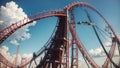Thrilling Twists Celebrating National Roller Coaster Day with a Captivating Corkscrew.AI Generated