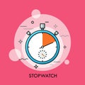 Concept of time tracking and measuring, countdown, accurate or precise timing. Royalty Free Stock Photo