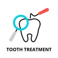 Concept of tooth treatment icon Royalty Free Stock Photo