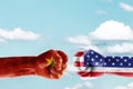 Concept trade war between us and china