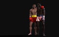 Concept of trade war between USA and China. Boxing Fighting Royalty Free Stock Photo