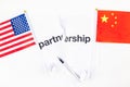 Concept of trade war between USA and China Royalty Free Stock Photo