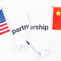 Concept of trade war between USA and China Royalty Free Stock Photo