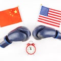 Concept of trade war between USA and China Royalty Free Stock Photo
