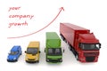 Concept transportation service growth background
