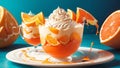 Tropical Bliss Embracing Orange Cream on National Creamsicle Day.AI Generated