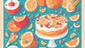 Tropical Bliss Embracing Orange Cream on National Creamsicle Day.AI Generated