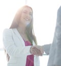 Handshake, business woman and client Royalty Free Stock Photo