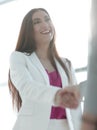 Handshake, business woman and client Royalty Free Stock Photo