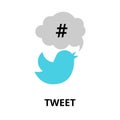 Concept of tweet, vector illustration