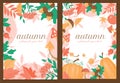 The concept of two autumn frames for your text.
