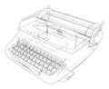 Concept of typewriter. Vector