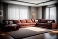 The Ultimate Comfort A Realistic Photo of a Luxurious Sectional Sofa.AI Generated