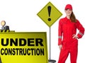 Concept of under construction for your webpage Royalty Free Stock Photo