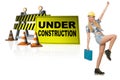 The concept of under construction for your webpage Royalty Free Stock Photo