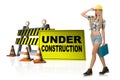 The concept of under construction for your webpage Royalty Free Stock Photo