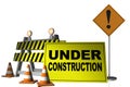Concept of under construction for your webpage Royalty Free Stock Photo