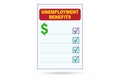 Concept with unemployment benefit form application