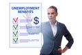 Concept with unemployment benefit form application