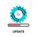 Concept of update application progress icon