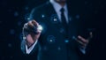 Concept of using AI artificial intelligence to help DMS document management system. Automation of work processes by AI. Security Royalty Free Stock Photo