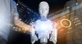 The concept of using AI systems to analyze and process complex data Royalty Free Stock Photo