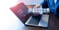 concept of using Passkey instead of a code set for maximum security Biometric Lock Royalty Free Stock Photo
