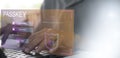 concept of using Passkey instead of a code set for maximum security Biometric Lock Royalty Free Stock Photo