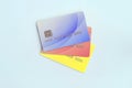 Concept of variety of banking services and bank card applications Royalty Free Stock Photo