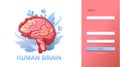 Concept vector banner human brain