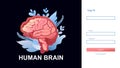 concept vector banner human brain