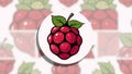 Vectorstyle icon representing a raspberry fruit Royalty Free Stock Photo