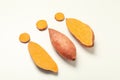 Concept of vegetables, tasty sweet potato, Batat Royalty Free Stock Photo