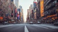 Vibrant New York City Street.AI Generated