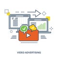 Concept of video advertising and marketing.