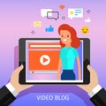 Concept of video blogging.