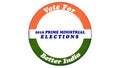 Concept of Vote for Better India in button badge for 2019 Indian general elections