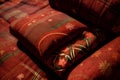 Warm and Festive Embrace the Coziness of Festive Flannel Fabric.AI Generated