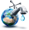 Concept of water conservation in Europe Royalty Free Stock Photo