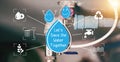 Concept : Water saving. Water drop icon and message help save water for the future. Water is life, the source of everything around Royalty Free Stock Photo