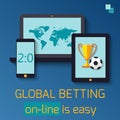 Concept for web banner sports betting statistics