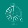Concept web design loading elements bike symbol for your logo, app, UI