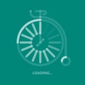 Concept web design loading elements bike symbol for your logo, app, UI Royalty Free Stock Photo