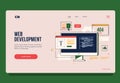 Concept of web development, programming, coding and web design. Header for website. Royalty Free Stock Photo
