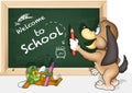 Concept Welcome to School with a Dog